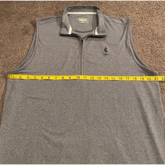 Men's Straight Down 1/2 Zip Pullover Golf Vest Made in South Korea Size Medium - Picture 6 of 7